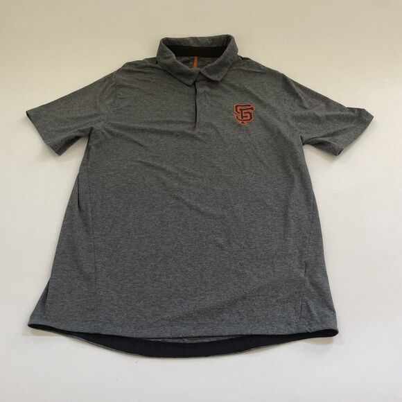 San‎ Francisco Giants Polo Shirt Mens Medium Golf Top Short Sleeve Snap Button - Picture 1 of 9